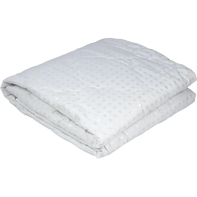 Одеяло Luscan 140х205 стеган, 350гр/м2 (иск. леб. пух/тик ПЭ), бел. шашечки