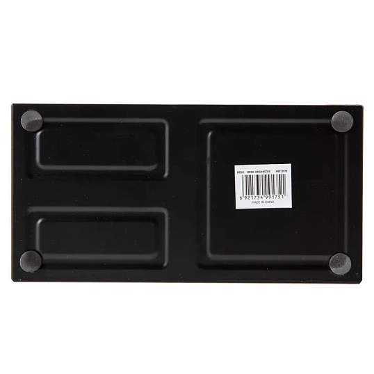 Подставка-органайзер Deli 3отдел 100x205x103 мм металл сетка черная