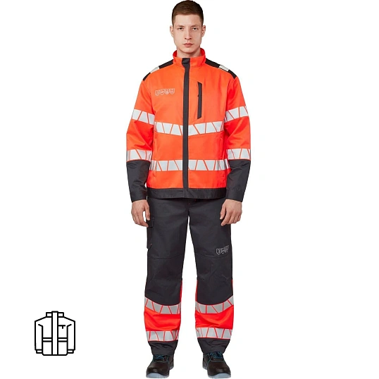 Куртка летняя мужская Равелин красн./графит (р.60-62) 194-200