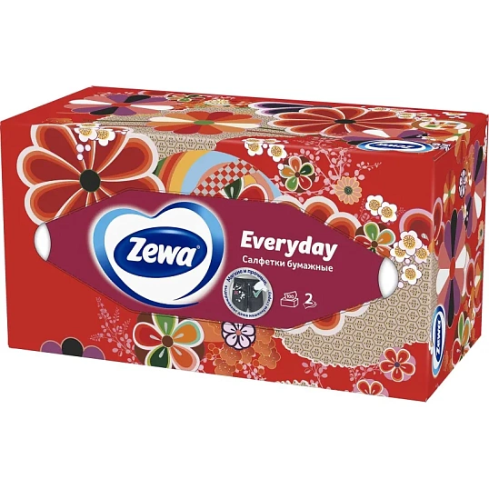Салфетки косметические ZEWA Everyday 2-сл 250шт/уп 8679