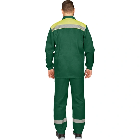 Костюм лет муж (куртка, пк) л16 с СОП зел/желт 128-132/182-188