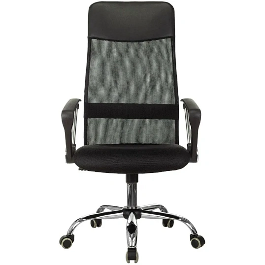Кресло VB_EChair-508 TTW сетка/ткань/кожзам  черный хром