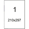 Этикетки самоклеящиеся кауч.к 210х297 белая (100л/уп)
