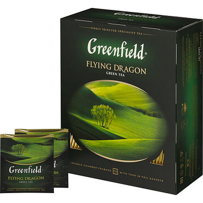 Чай Greenfield Flying Dragon зеленый фольгир.100 пак. 0585-09, 172698