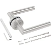 Ручка УЗК_д/межкомн.дв. Стандарт 0201 SS INOX(35-70) хром, комплект