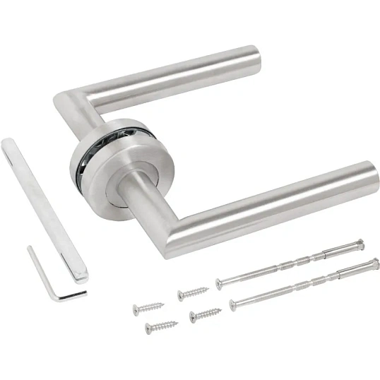 Ручка УЗК_д/межкомн.дв. Стандарт 0201 SS INOX(35-70) хром, комплект