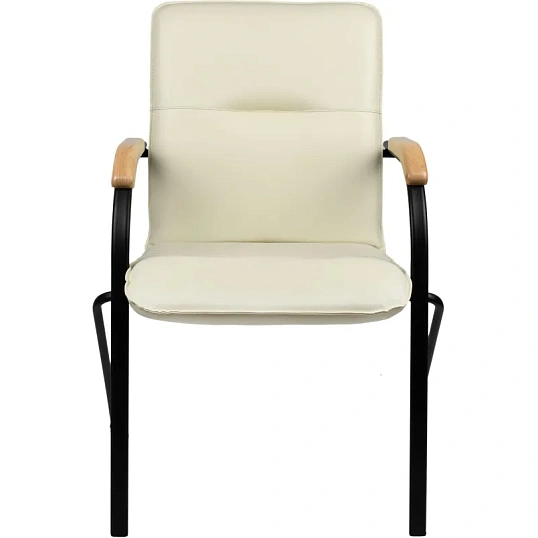 Конференц-кресло UA_EChair SAMBA Black к/з беж./бук (V-18 1.007)