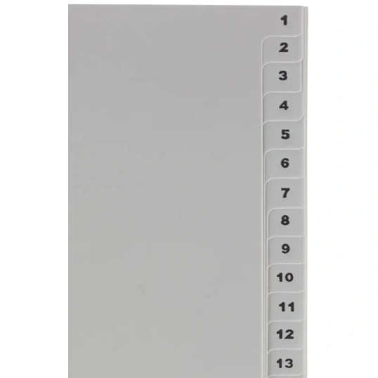 Разделитель листов из сер.пласт. с индексами Attache, А4,цифровой 1-31