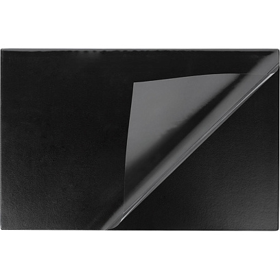 Коврик на стол Attache 380х590мм черный с прозрачным листом РФ