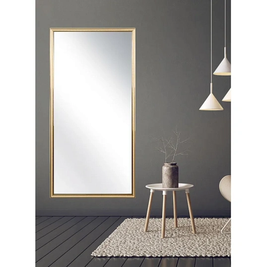 Зеркало МГЛ_настенное Комус Мебель 120К (600x1400) багет ПВХ бежев.косичка