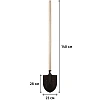 Лопата штыковая РусТрейд 140 см сталь 28x23см с черенком (cи-01520)