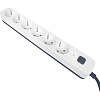 Сетевой фильтр Powercom SP-06W 5,0 м (6 розеток) белый/серый