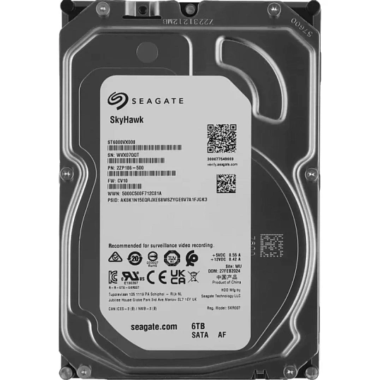 Жесткий диск Seagate Skyhawk 6TB 3,5 SATA 5400RPM 256MB (ST6000VX008)