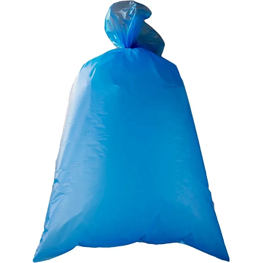 Мешки для мусора ПВД 120л 50мкм 10шт/рул синие 70х110см Luscan