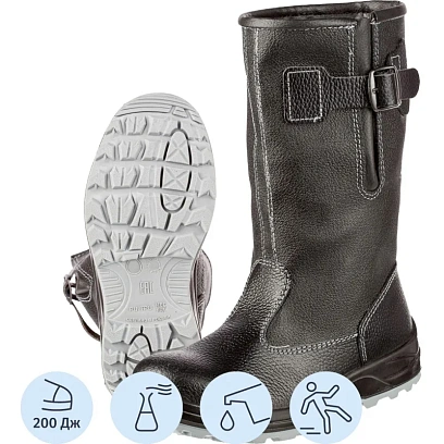 Сапоги ПрофиNEW ПУ/ТПУ с МП, искус. мех (р.39) (мод.70К МПИ)