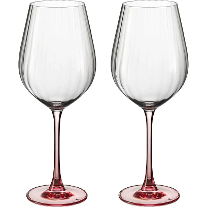 Набор бокалов д/красн вина COLUMBA OPTIC 650мл; Розовая ножка 2шт, БСС0499