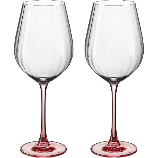 Набор бокалов д/красн вина COLUMBA OPTIC 650мл; Розовая ножка 2шт, БСС0499