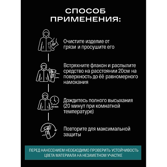 Пропитка водоотталкивающая для мембр. тканей SIBEARIAN (250мл), 1502