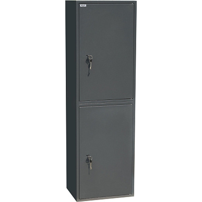 Шкаф для бумаг металлический Комус Мебель Cobalt TSL-150/2M, 340х460х1500мм