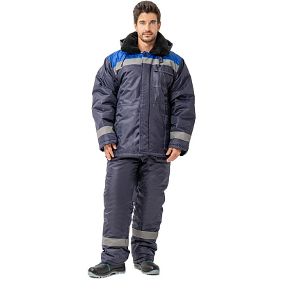 Куртка рабочая зимняя муж з32-КУ син/вас оксф 44-46/158-164