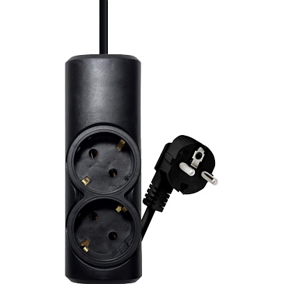 Удлинитель PROGIX PG214 2р/3м/2,2кВт/10А заземление, черный, ПВС 3х0.75