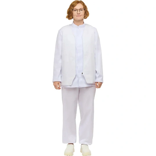 Жилет для пищевого производства у17-ЖЛ ун.(внутр)ХАССП белый (56-58)182-188