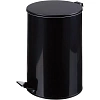 Ведро мусорное с педалью 20л стальное, черное, 250х400мм