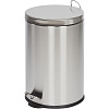 Ведро мусорное с педалью и доводчиком Luscan 20 л, матовое, нерж сталь