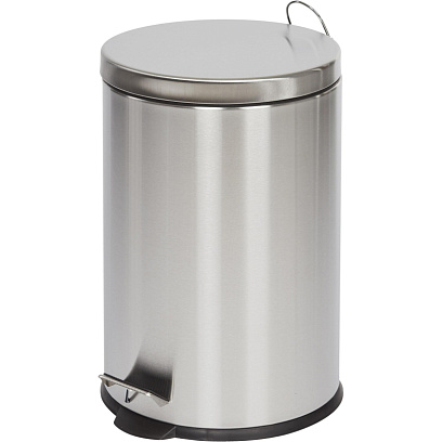 Ведро мусорное с педалью и доводчиком Luscan 20 л, матовое, нерж сталь