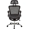 Кресло BN_Hg_EChair-552 TTW Net сетка черная, хром
