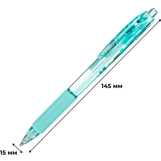 Ручка шариковая автомат. Deli EQ057-BL,син,пулев.нак,0,7мм,рез.грип,4цв.асс