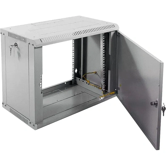 Шкаф настенный телеком. ЦМО разб. 9U (600х350) дверь металл (ШРН-Э-9.350.1)