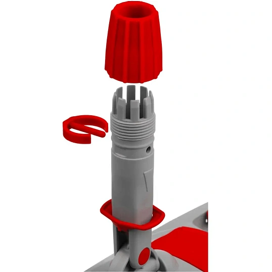 Держатель МОПа универс/зажимы, пластик LuscanProf  50х11см, серый/красный