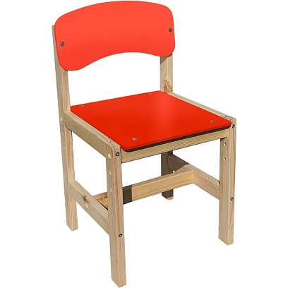 Стул детский KEN_Ростик регулируемый (1-3) красный спин+сид