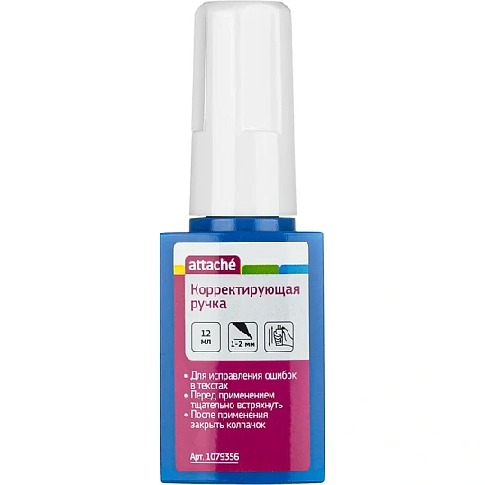 Корректирующий карандаш 12 мл Attache с пластиковым наконечником цвет ассор