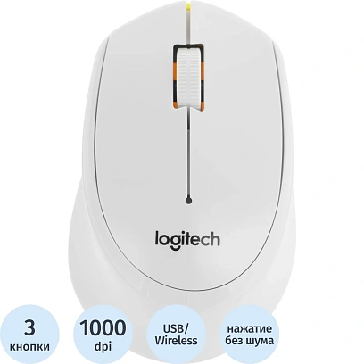Мышь компьютерная Logitech M330 Silent Plus бел.1000dpi USB 2b(910-004926)