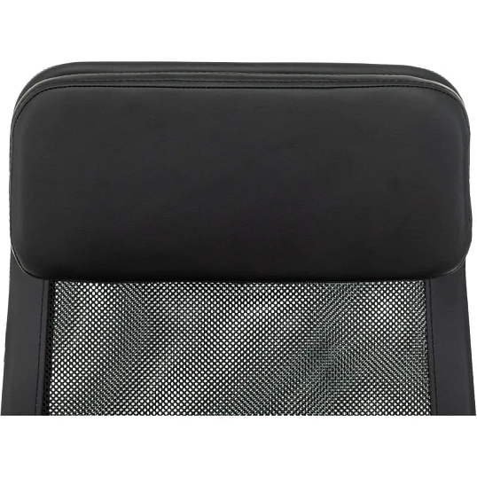 Кресло VB_EChair-651 TPU кожзам черный, сетка черая,металл