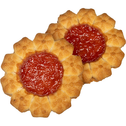 Печенье Дымка Арабеска с клубничным конфитюром, 3кг/уп