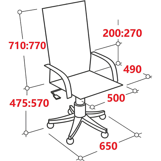 Кресло BN_SH_EChair-646 TC сетка/ткань черный