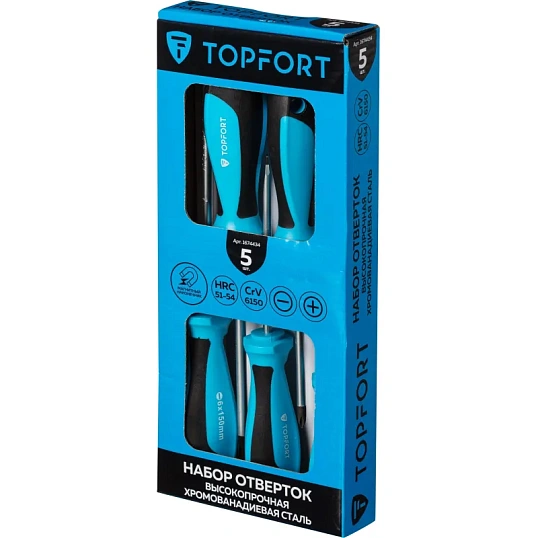 Набор отверток 5 шт TOPFORT (557105)