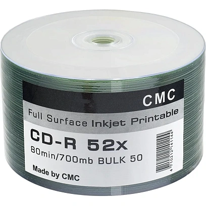 Носители информации CMC CD-R 80 52x Bulk/50 Full Ink Print