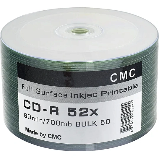 Носители информации CMC CD-R 80 52x Bulk/50 Full Ink Print