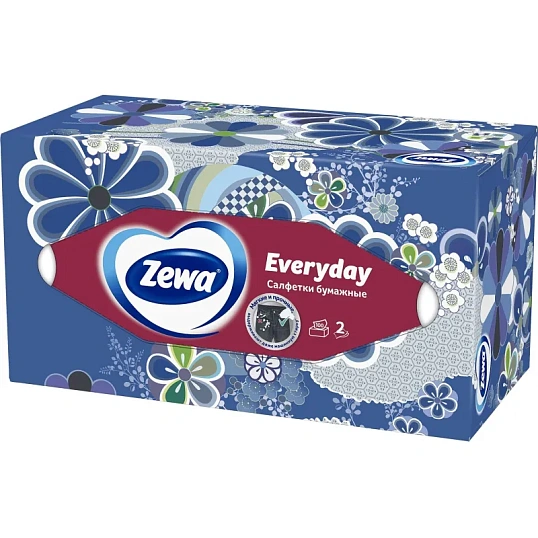Салфетки косметические ZEWA Everyday 2-сл 250шт/уп 8679