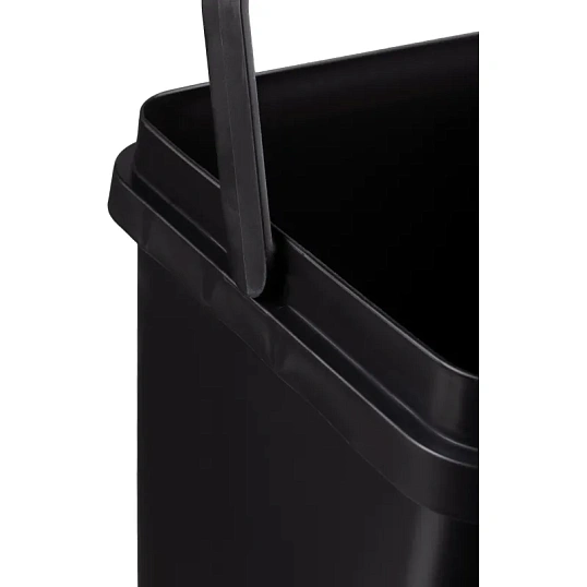 Ведро мусорное пластиковое  11л. с ручкой, черное