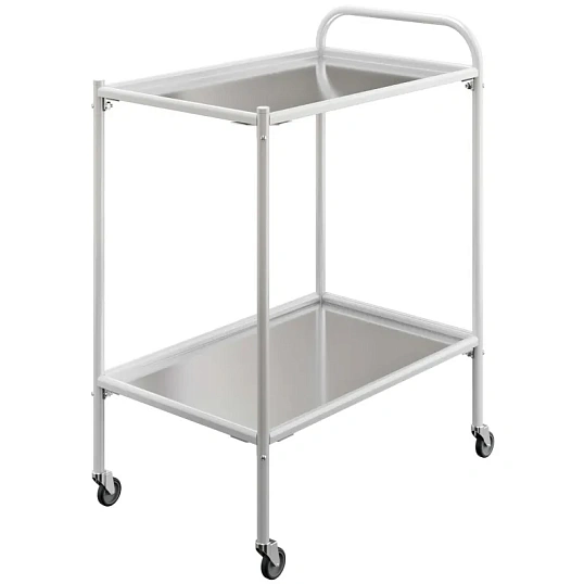 Стол процедурный MEG_передв.мет с 2полк. из нер.стали СПп-01-МСК (код 501М)