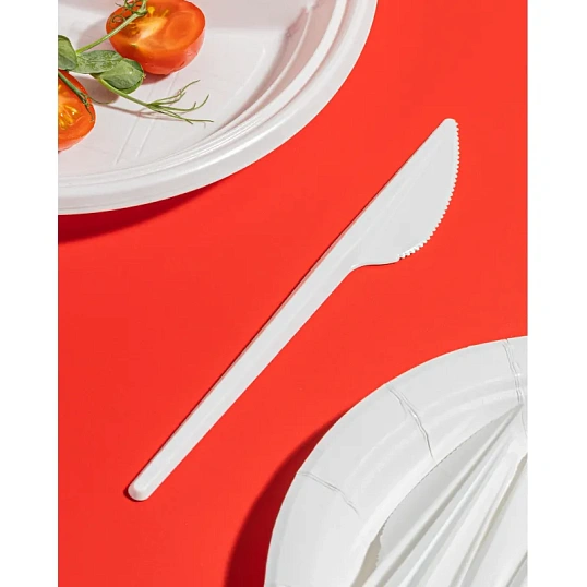 Нож одноразовый 180мм прозрачный, Комус, ПС, 50шт/уп