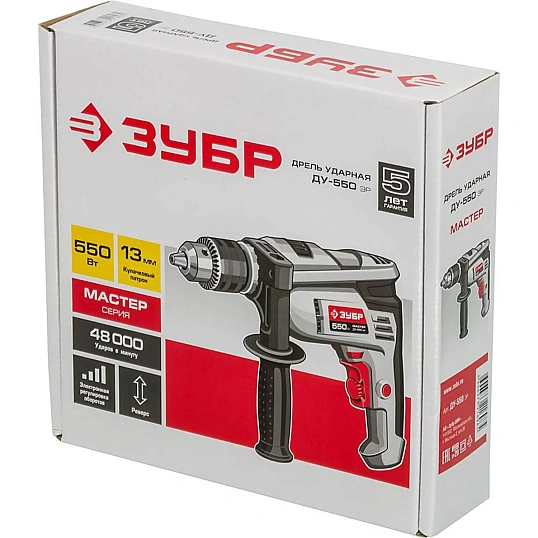 Дрель ударная Зубр ДУ-550 ЭР