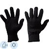 Перчатки защитные трикотажные утепленные двойные, цв. черный (5 пар/уп)