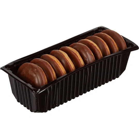 Печенье Милка бисквитное с нач. малиновое желе, покрыт.молоч. шок, 147г