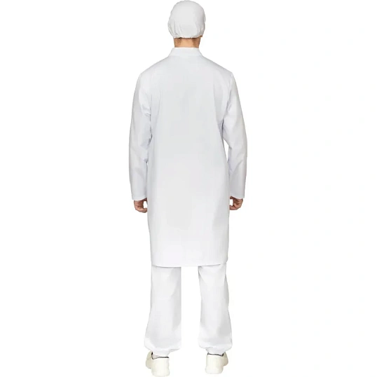 Халат для пищевого производства у17-ХЛ муж.ХАССП белые  (60-62)182-188